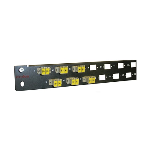 MOLEX AFR-00477 Лицевая пластина для многофункциональной оптической панели на 24 дупл. адапт. фото MOLEX AFR-00477 Лицевая пластина для многофункциональной оптической панели на 24 дупл. адапт.