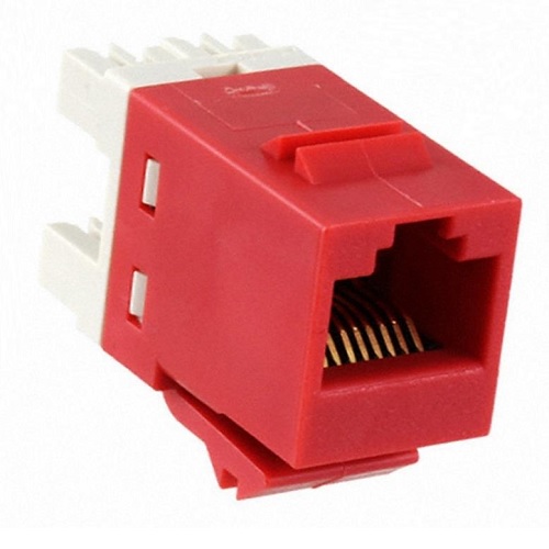 AMP 1375191-7 Модульное гнездо NETCONNECT® UTP кат.5e RJ45 SL110, red Купить фото AMP 1375191-7 Модульное гнездо NETCONNECT® UTP кат.5e RJ45 SL110, red Купить